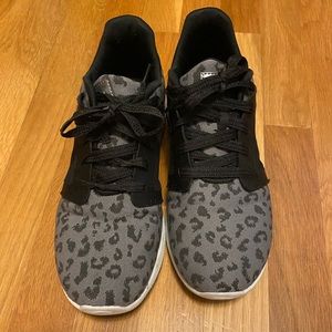 Cheetah print running shoes